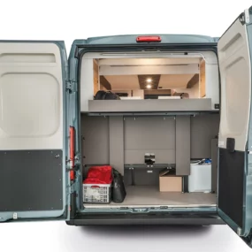 Burstner B66 644 Campervan - Exterior Rear Open