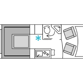 Burstner B66 644 Campervan - Interior Floorplan Layout