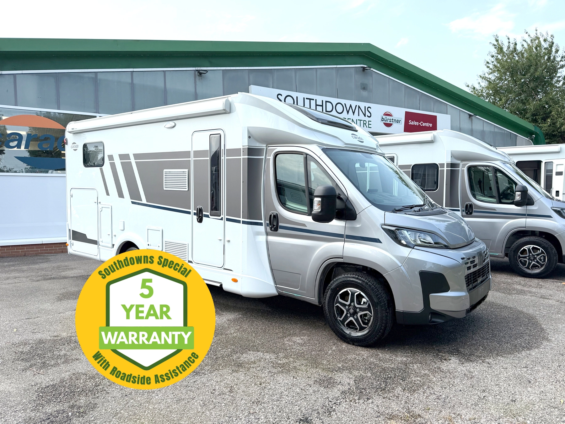 Carado T338 Pro Plus Motorhome - Exterior Front Right BADGE