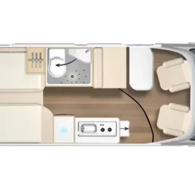 Burstner Eliseo C642 Campervan - Floorplan Layout