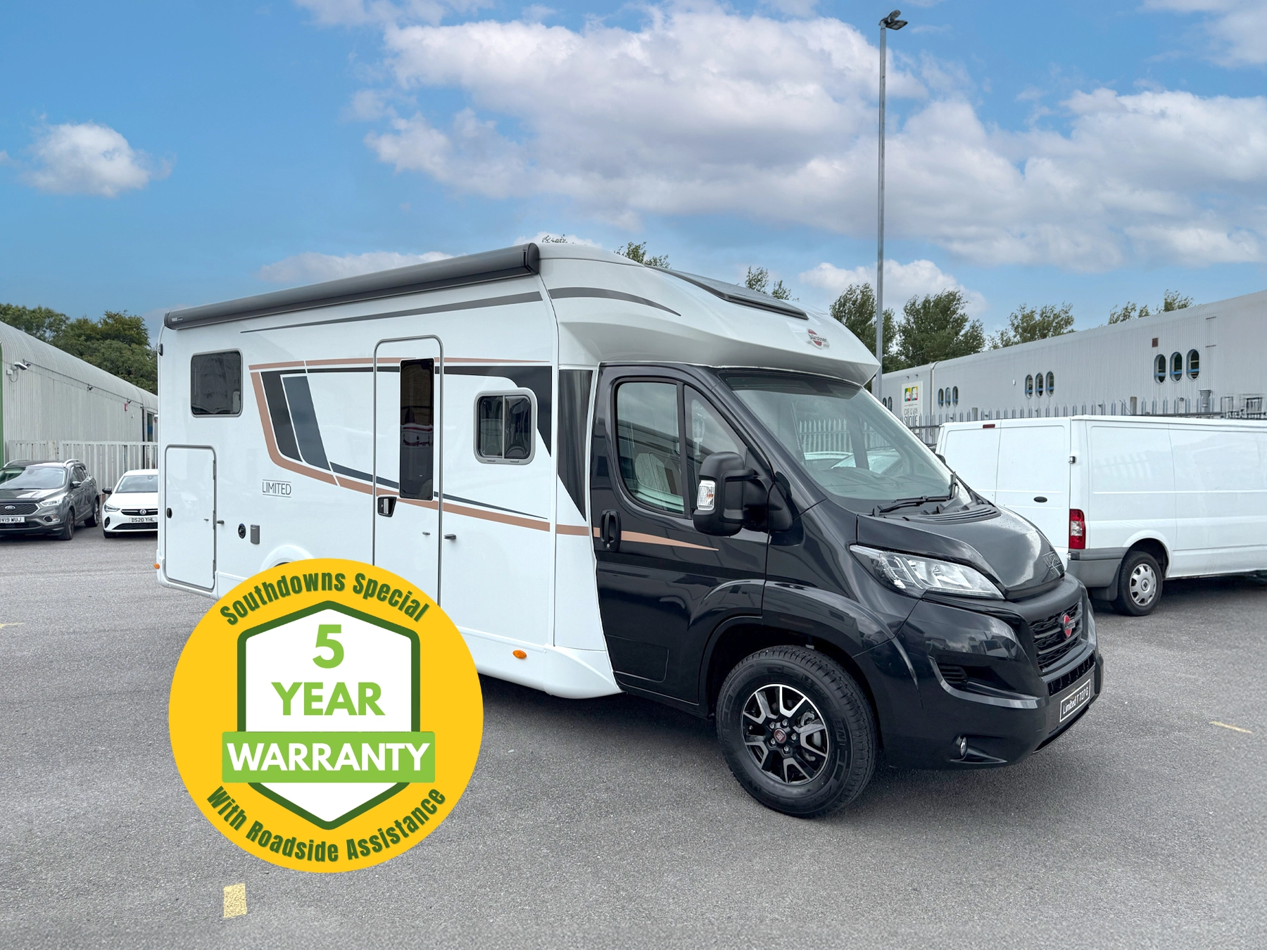 Burstner Limited T 727 Motorhome 2639 - Exterior Front Right BADGE