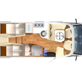 Hymer B-MC T 600 WhiteLine Motorhome - Floorplan Layout
