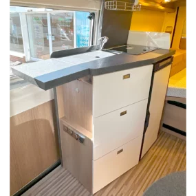 Malibu 540 DB Compact Pop Top Campervan Kitchen Worktop Extended