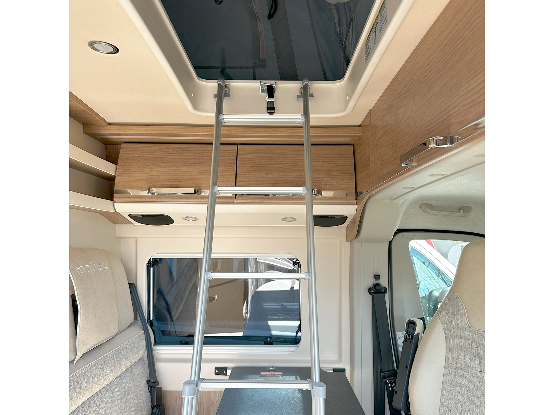 Malibu 540 DB Compact Pop Top Campervan Ladder to Pop-Top roof