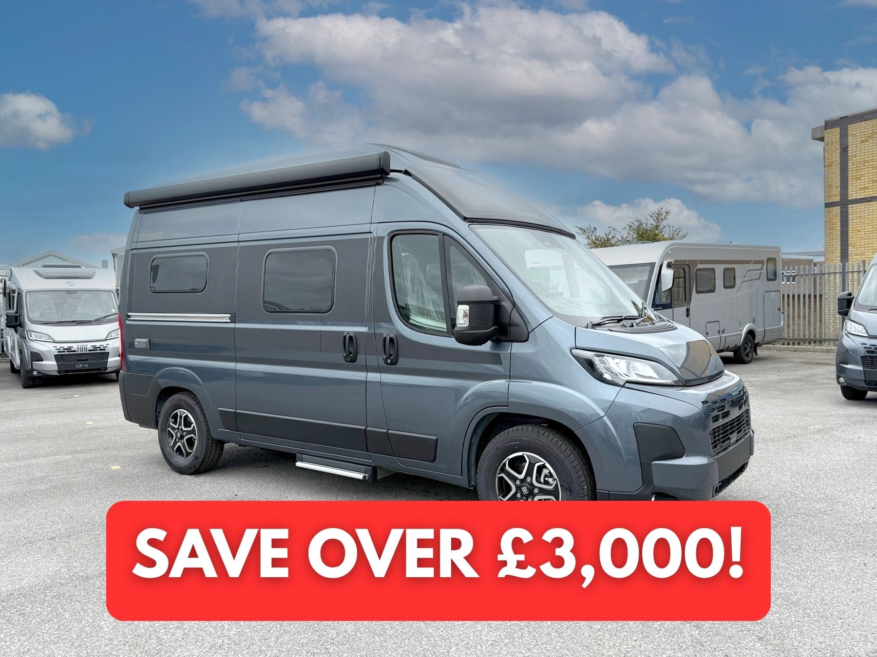 Hymer Ayers Rock Campervan 2559 - Exterior Front Right SAVINGS IMAGE
