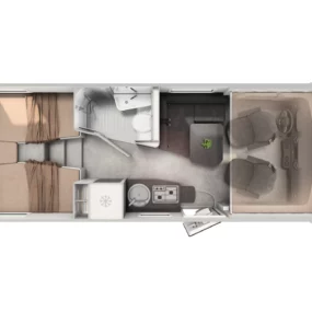 Hymer B-MC I 580 Motorhome - Floorplan Layout
