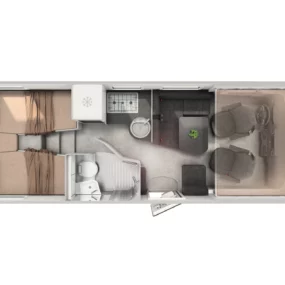 Hymer B-MC I 600 WhiteLine Motorhome - Floorplan Layout