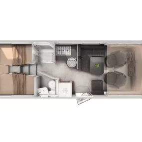 Hymer B-ML I 680 Motorhome - Floorplan Layout
