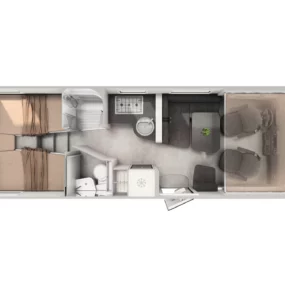 Hymer B-ML I 780 Motorhome - Floorplan Layout