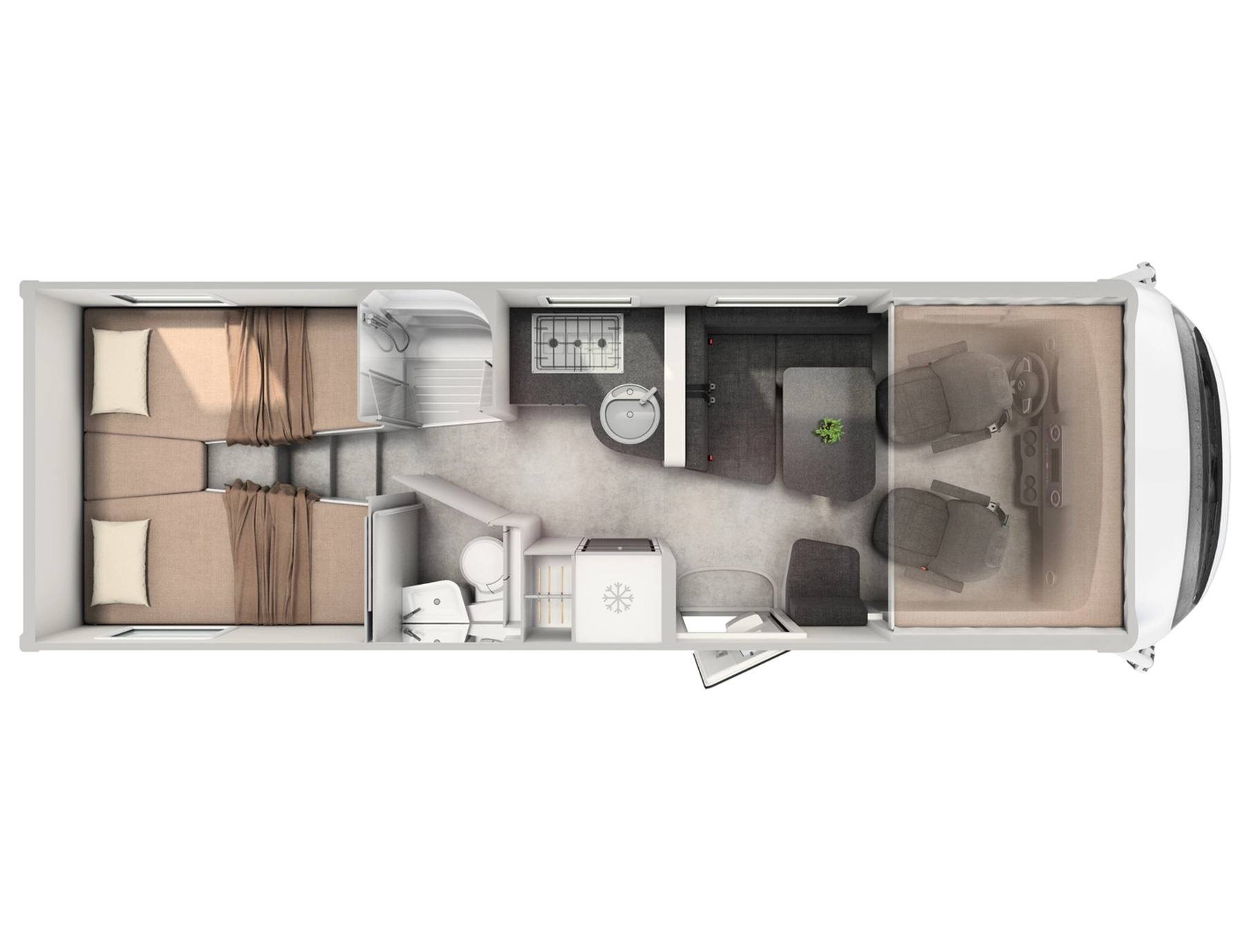 Hymer B-ML I 780 Motorhome - Floorplan Layout