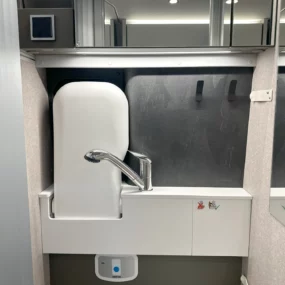 Hymer Ayres Rock Pop Top Bathroom Sink folded away