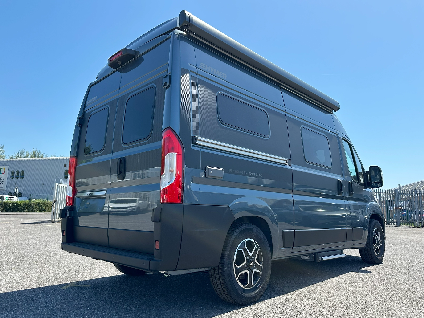 Hymer Ayres Rock Pop Top Exterior Rear Left Side