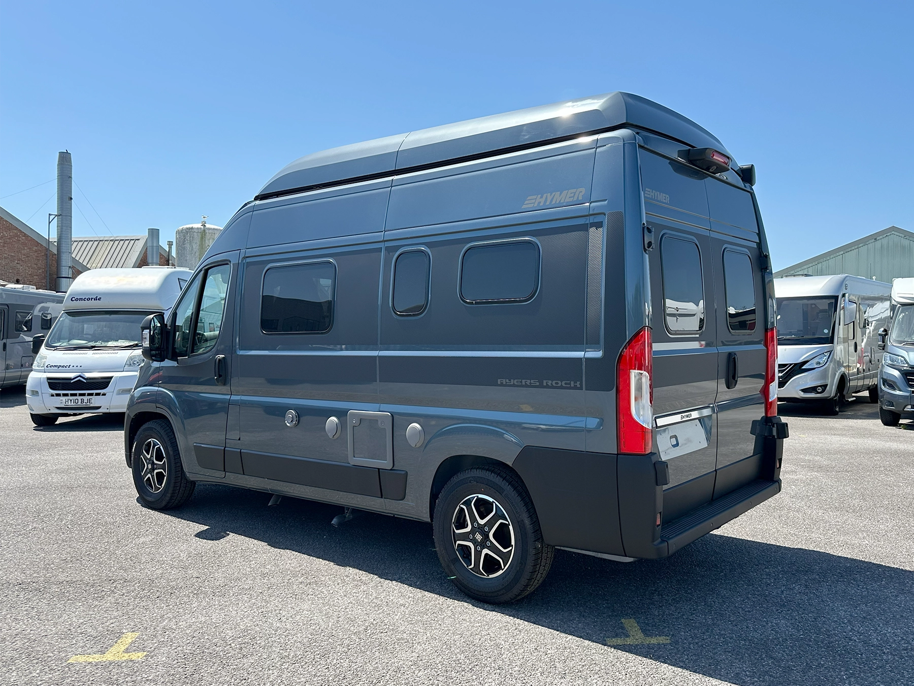 Hymer Ayres Rock Pop Top Exterior Rear Right