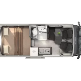 Hymer Yellowstone Campervan - Floorplan Layout