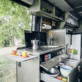 Hymer Yellowstone Campervan - Kitchen Extended Worktop