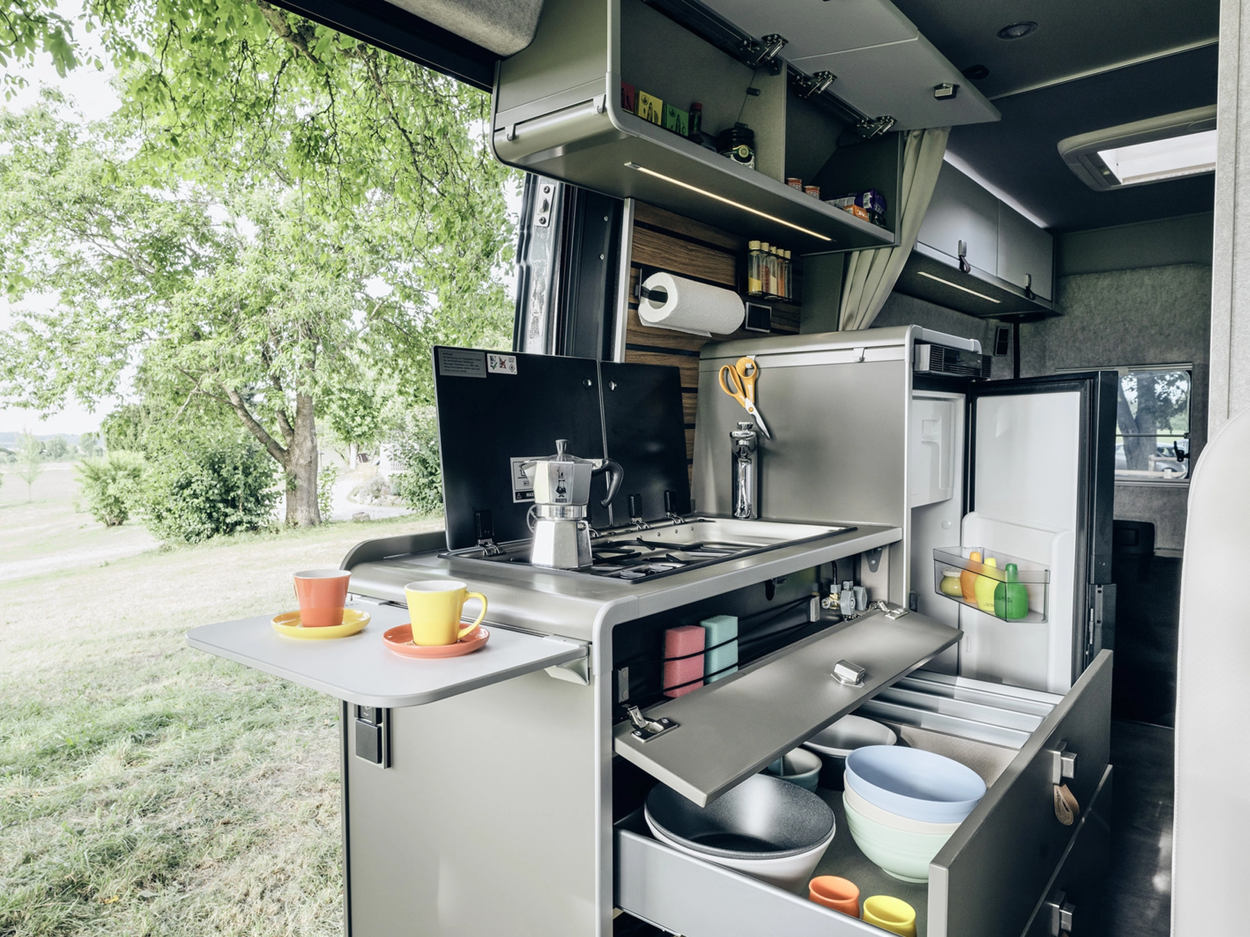 Hymer Yellowstone Campervan - Kitchen Extended Worktop