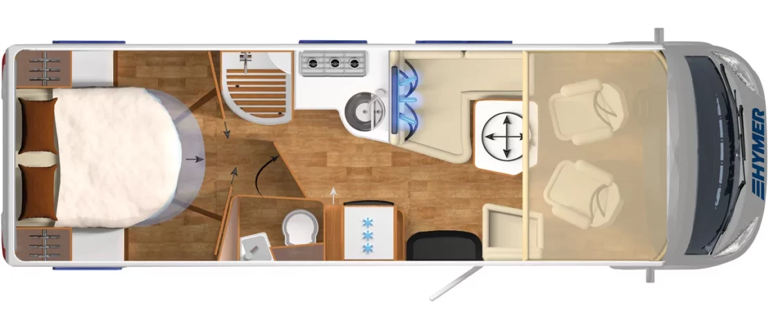 Hymer B-ML I 790 - Floorplan Layout