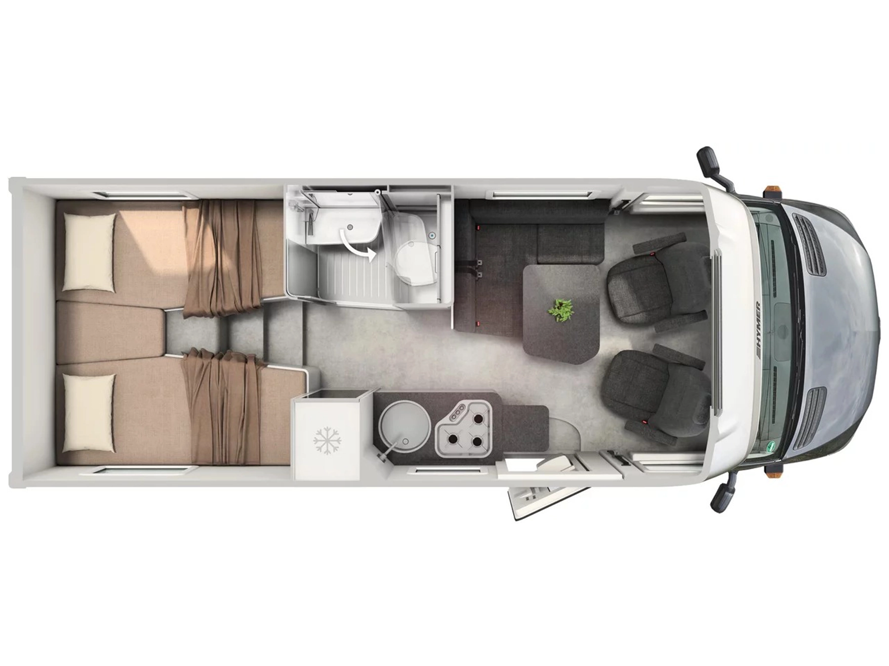 Hymer ML-T Xperience Motorhome - Floorplan Layout