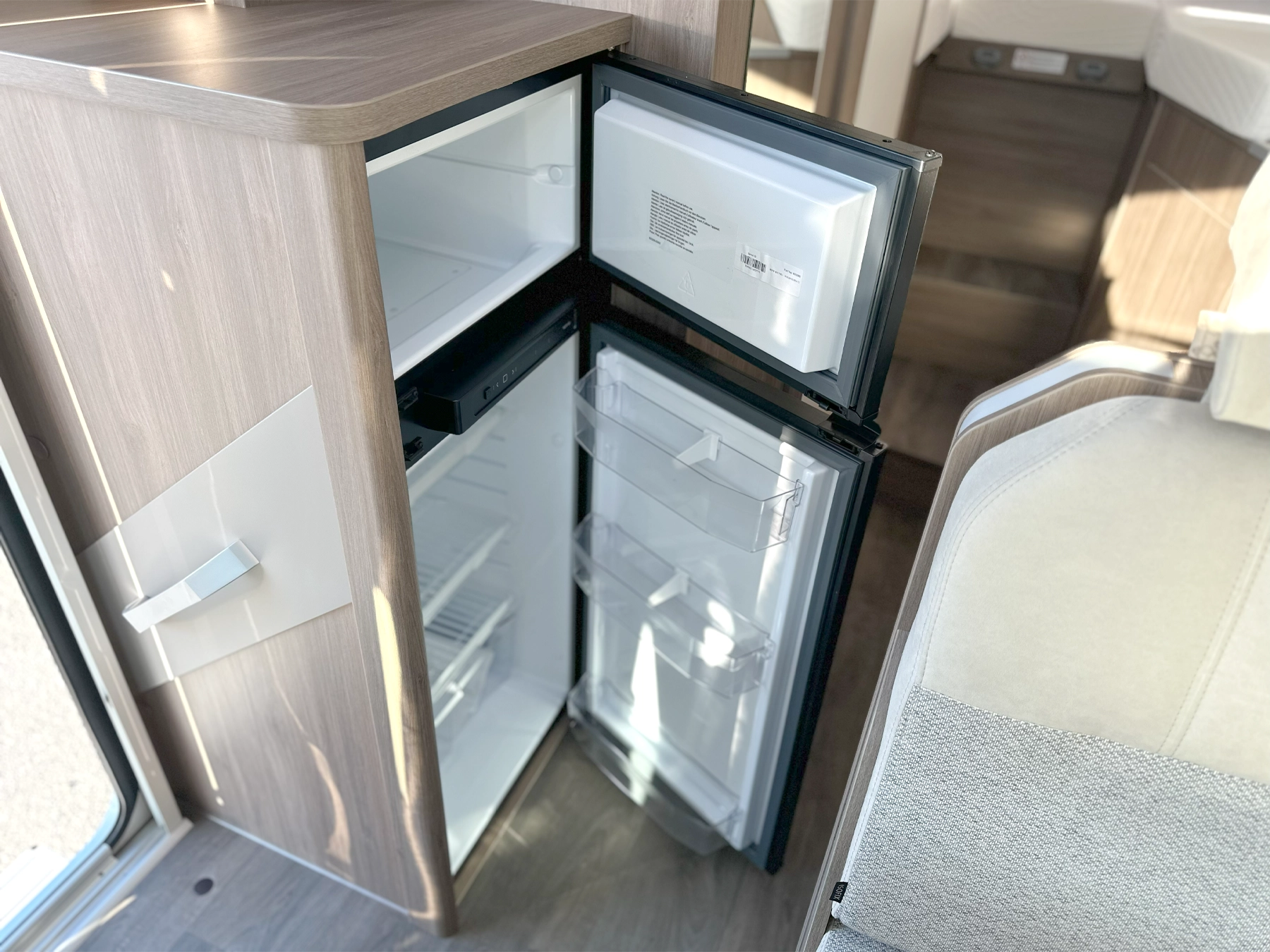 Carado T338 Pro Motorhome 7102 - Kitchen Fridge Open