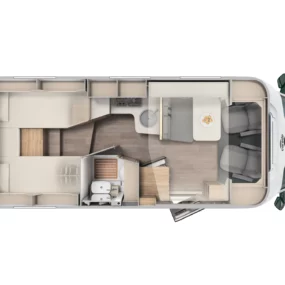 Carado T338 Pro Motorhome - Floorplan Layout