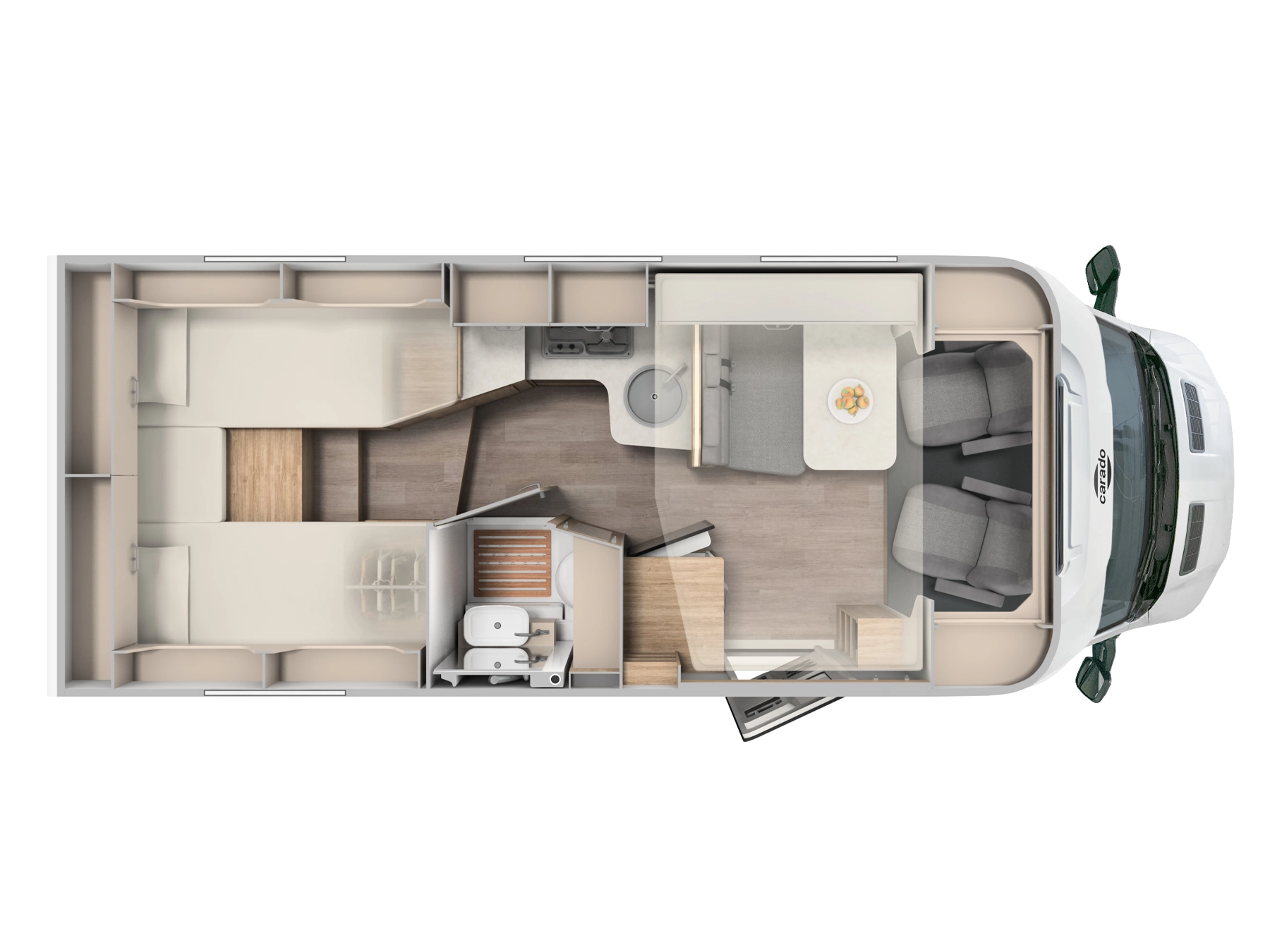 Carado T338 Pro Motorhome - Floorplan Layout