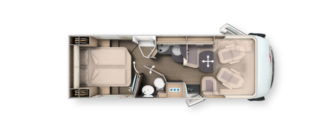 Carthago C2 Tourer I 148 RB QB L Comfort Motorhome Floorplan