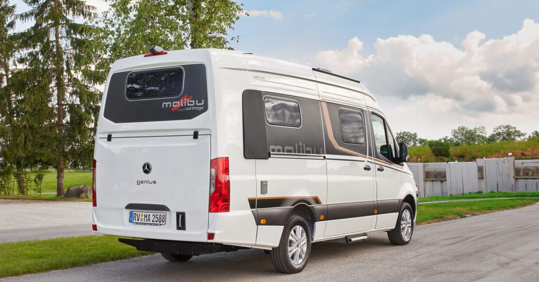 The NEW 2025 Malibu Genius Campervan Motorhome. Rear right hand view