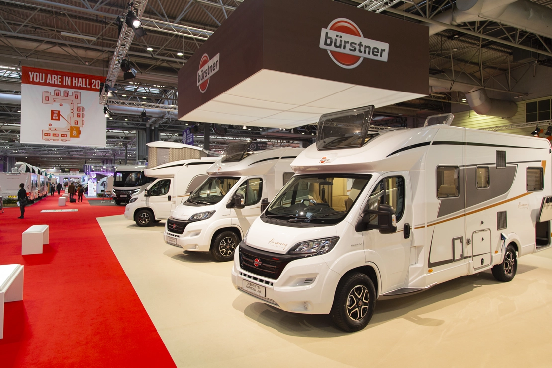 Burstner Stand at the Caravan and Motorhome Show