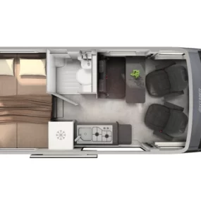 Hymer Grand Canyon S CrossOver Campervan - Floorplan Layout