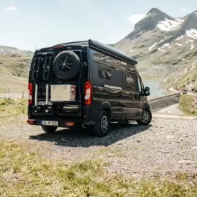 Hymer Grand Canyon Campervan - Exterior Lifestyle Mountain Range
