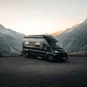 Hymer Grand Canyon Campervan - Exterior Lifestyle Mountain Road