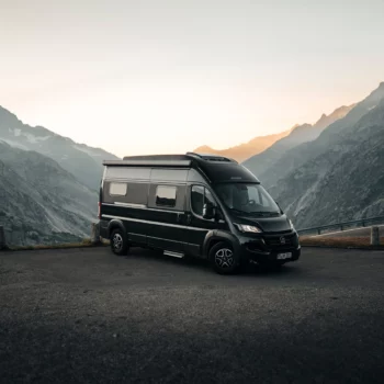 Hymer Grand Canyon Campervan - Exterior Lifestyle Mountain Road