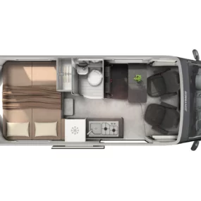 Hymer Grand Canyon Campervan - Interior Floorplan Layout