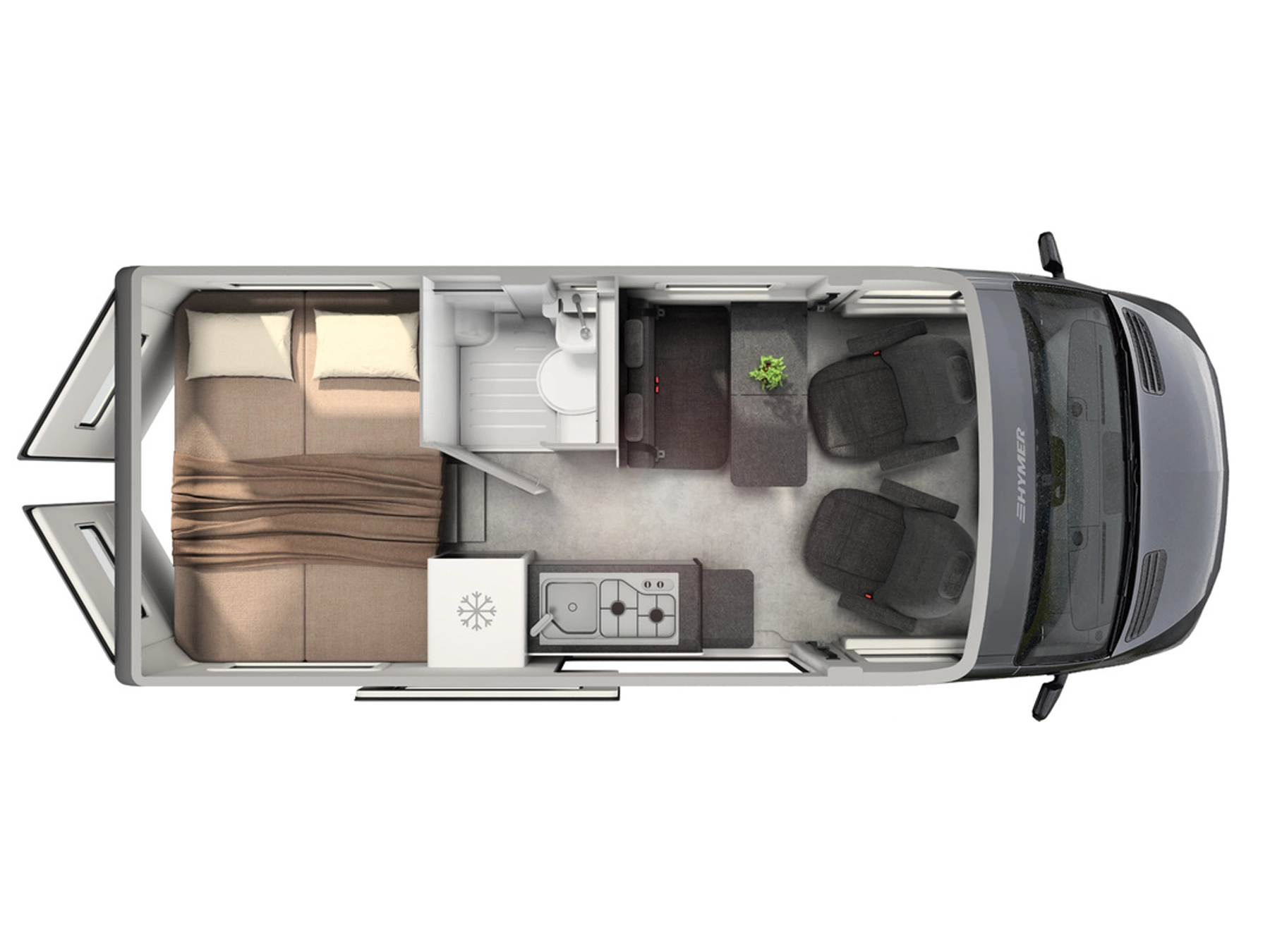 Hymer Grand Canyon S 600 Campervan - Layout Floorplan