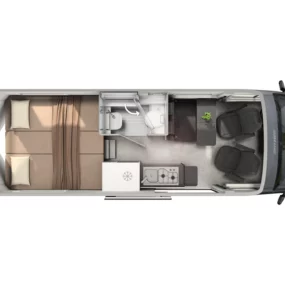Hymer Grand Canyon S 700 Campervan - Floorplan Layout