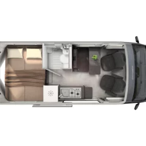 Hymer Grand Canyon S600 Campervan - Interior Floorplan Layout