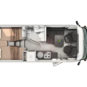 Hymer ML-T 580 Motorhome FO100100 - Interior Floorplan Layout