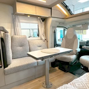 Burstner Campeo TD 736 G Motorhome Lounge area table folded