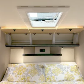 Burstner Campeo TD 736 G Motorhome Overhead Storage Bedroom