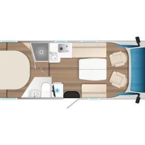 Burstner Campeo TD 736 G Motorhome - Floorplan Layout
