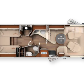 Carthago Chic E-line I 50 LE Edition Motorhome 10256 - Interior Floorplan Layout