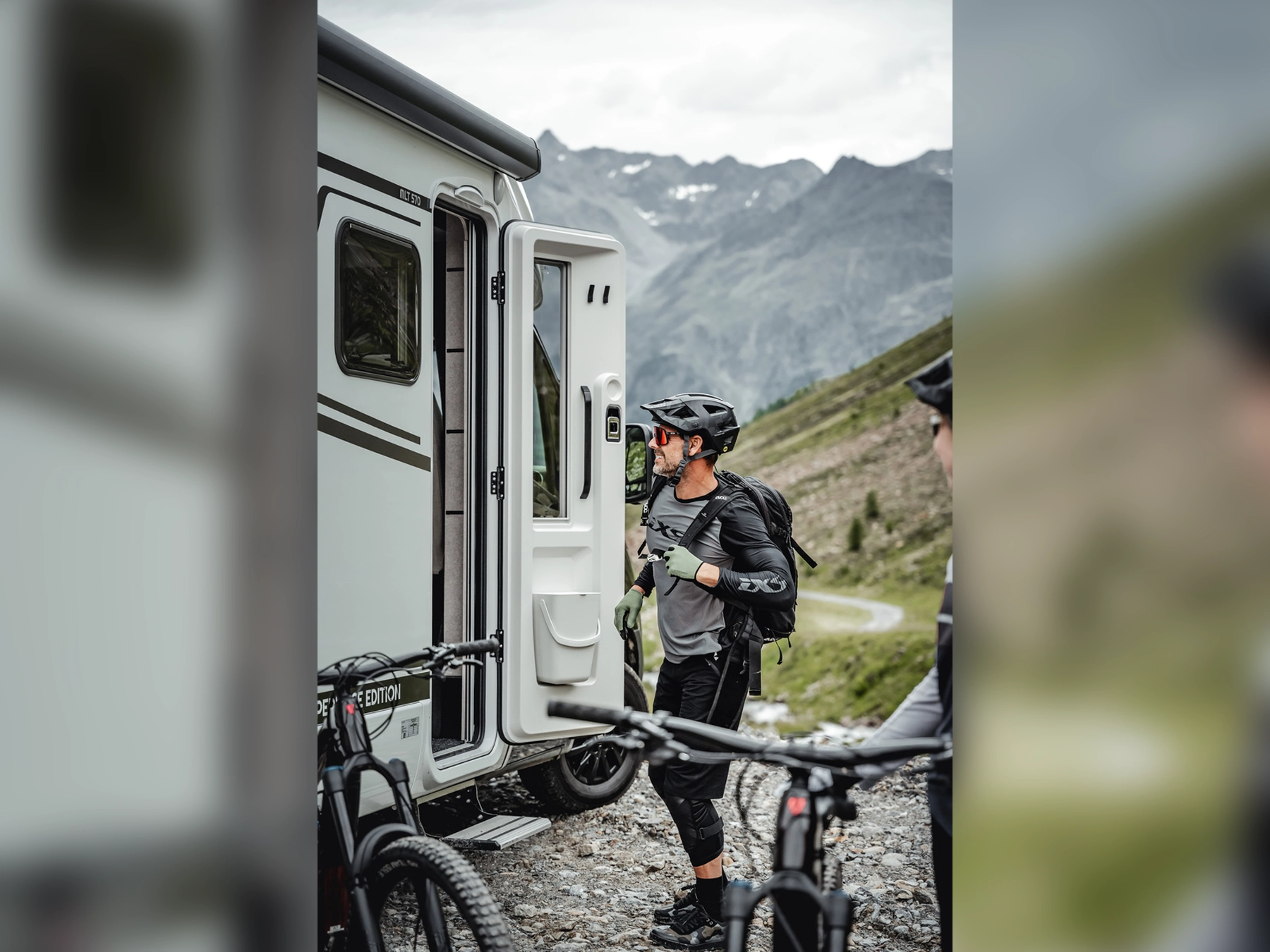 Hymer ML-T Xperience Motorhome FO100130 - Exterior Lifestyle Cyclist Return