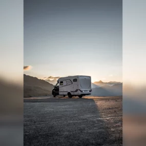 Hymer ML-T Xperience Motorhome FO100130 - Exterior Lifestyle Cyclists Mountain Range