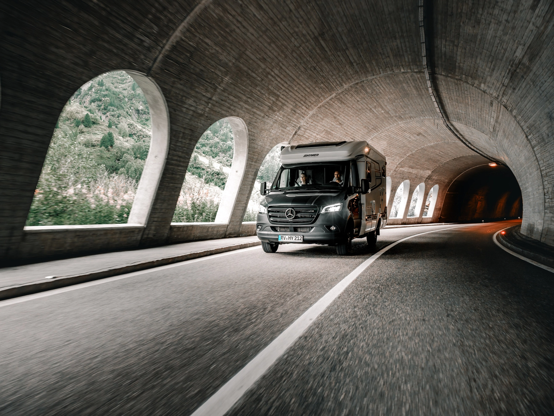 Hymer ML-T Xperience Motorhome FO100130 - Exterior Lifestyle Rocks Tunnel