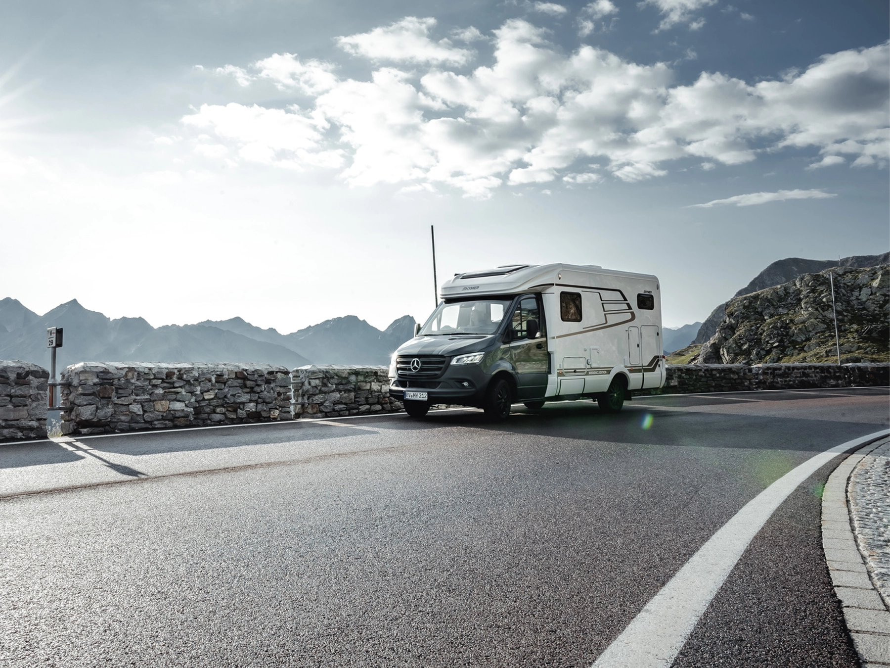 Hymer ML-T Xperience Motorhome FO100130 - Exterior Lifestyle Sunny Road