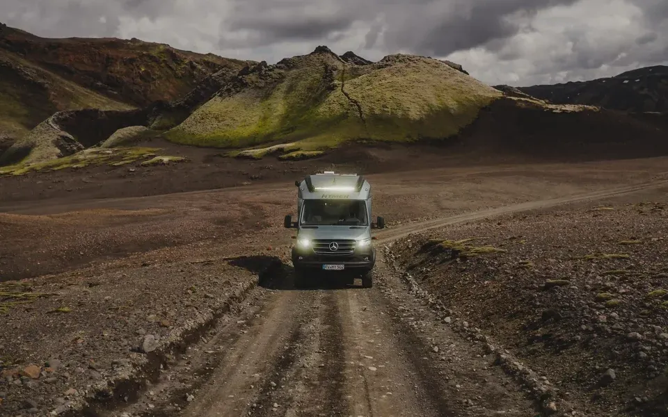 Hymer Venture S in Iceland - Mulagljufur Canyon and Laki