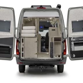 Hymer Grand Canyon S 700 Campervan N102710 - Exterior Rear Door Open Full Bed Up