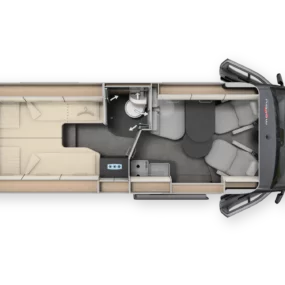 Malibu Genius 4x4 Performance Campervan - Floorplan Layout