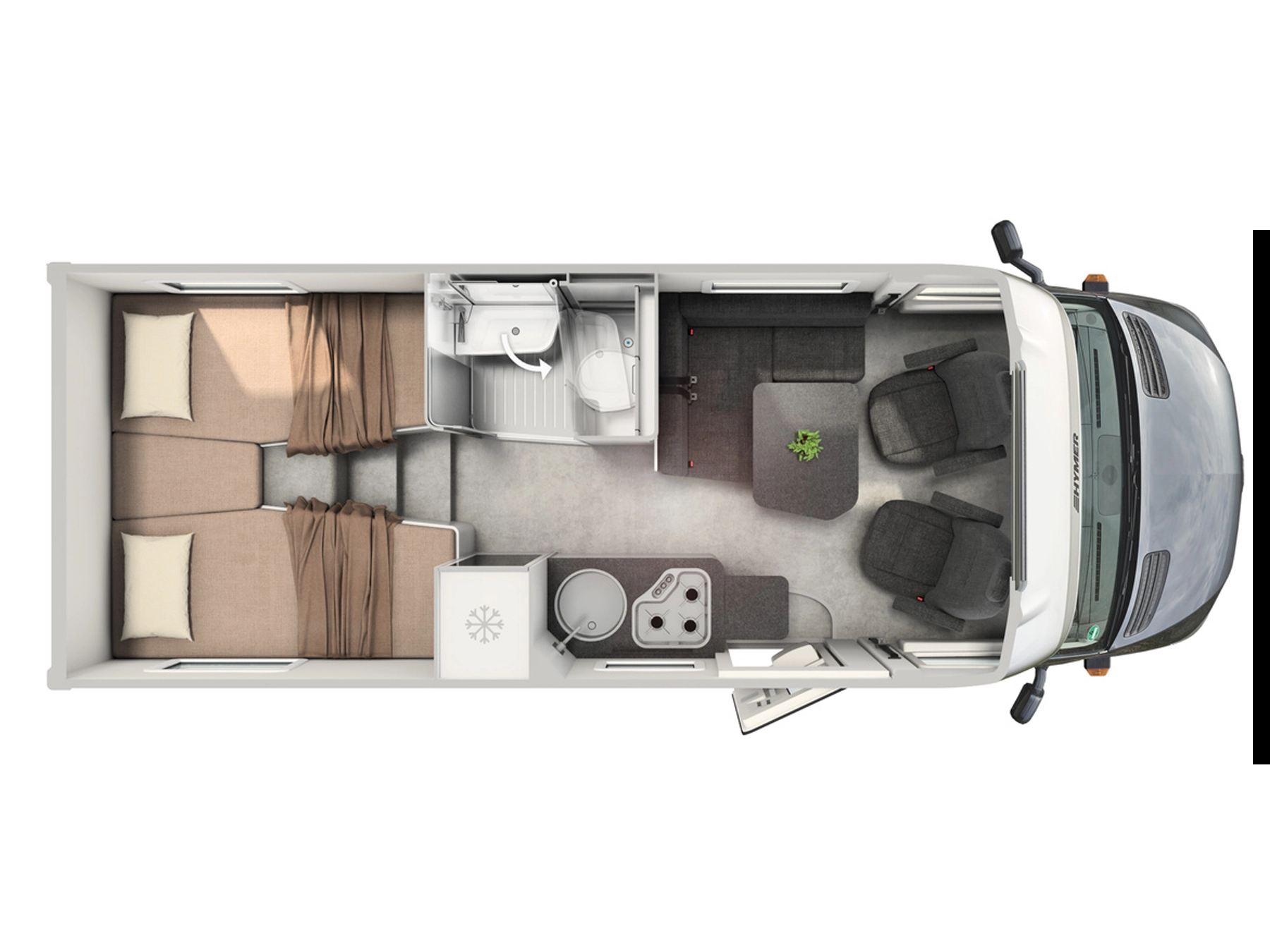 Hymer ML-T 570 Motorhome - Floorplan Layout