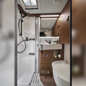 Hymer ML-T 570 Motorhome - Washroom Wood